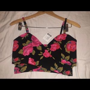 Floral Print Bralette Tank Top
